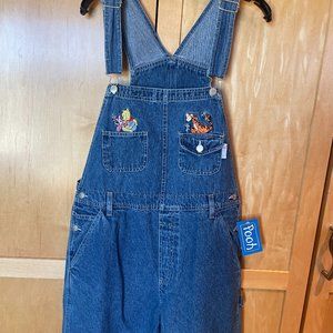 Pooh Denim Overalls Shorts
